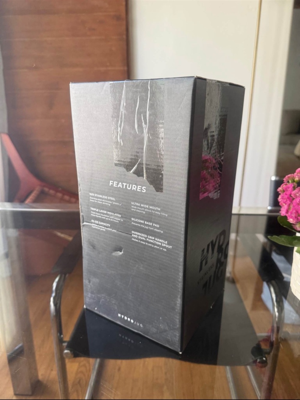 HydroJug White 64oz Sport Water Bottle with Carry Handle - Picture 2 of 3